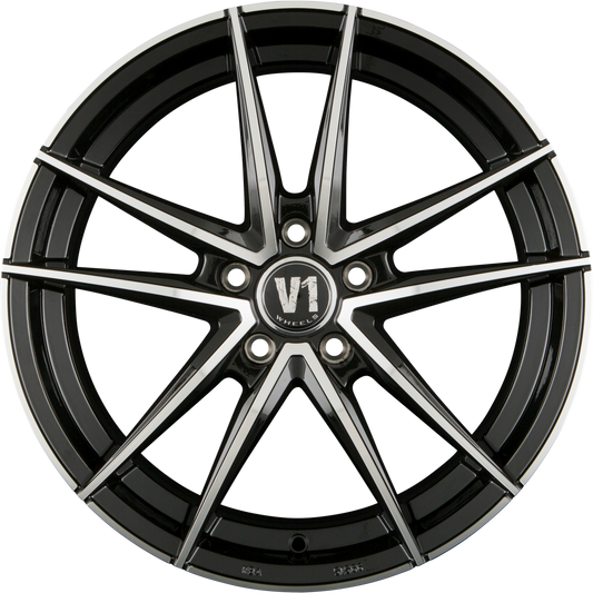 V1 Wheels V3 Schwarz Glanz Poliert SP+ Alufelge 8x18 Zoll ET40 LK 5x112 ML66.6