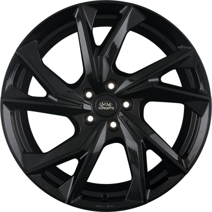 MM-Concepts MM07 Glossy Black Alufelge 9x20 Zoll ET21 LK 5x112 ML66.6