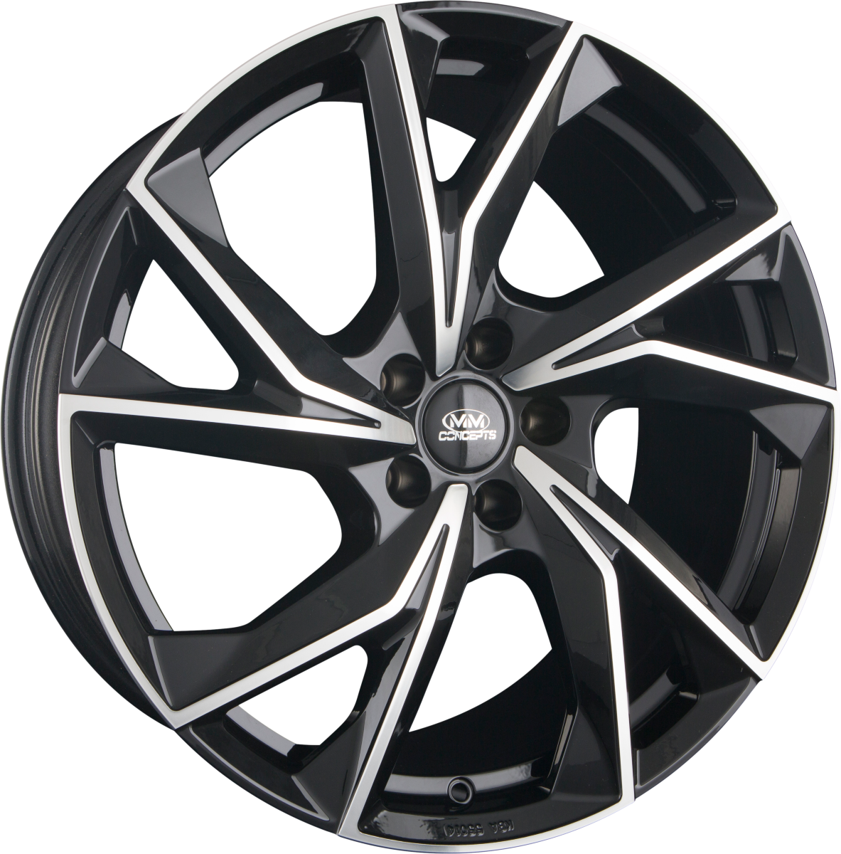 MM-Concepts MM07 Glossy Black Machined Alufelge 9x20 Zoll ET21 LK 5x112 ML66.6 – Bild 2
