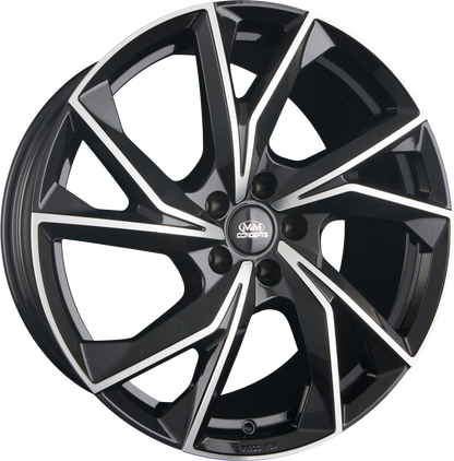 MM-Concepts MM07 Glossy Black Machined Alufelge 9x20 Zoll ET21 LK 5x112 ML66.6 – Bild 2
