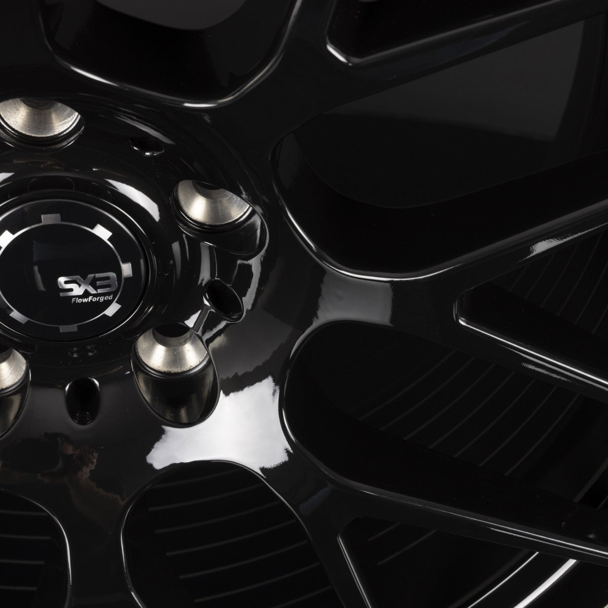 SX-Wheels SX3-FF Glossy Black (GB) Alufelge 8.5x19 Zoll ET30 LK 5x112 ML72.6 – Bild 3