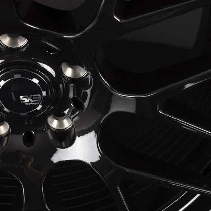 SX-Wheels SX3-FF Glossy Black (GB) Alufelge 9.5x19 Zoll ET45 LK 5x112 ML72.6 – Bild 3