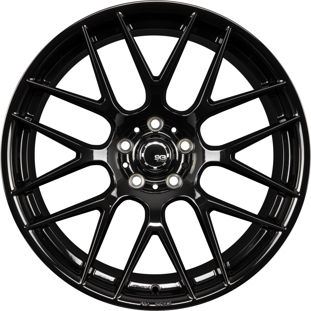 SX-Wheels SX3-FF Glossy Black (GB) Alufelge 9.5x19 Zoll ET45 LK 5x120 ML72.6