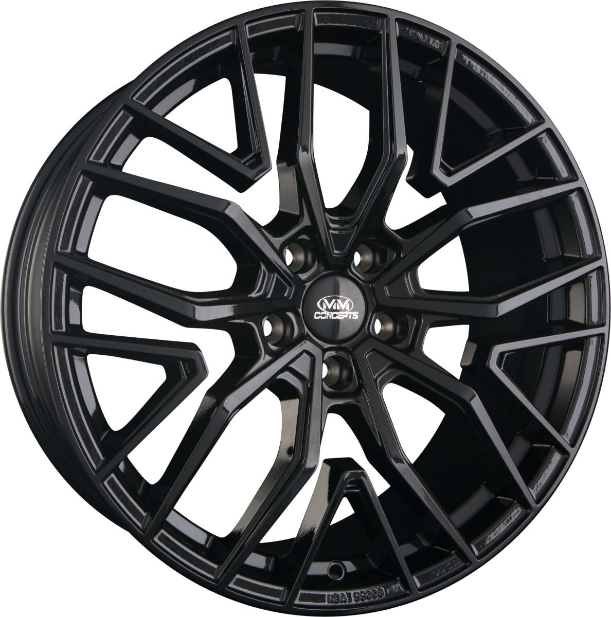 MM-Concepts MM09 Glossy Black Alufelge 8.5x19 Zoll ET45 LK 5x112 ML72.6 – Bild 2