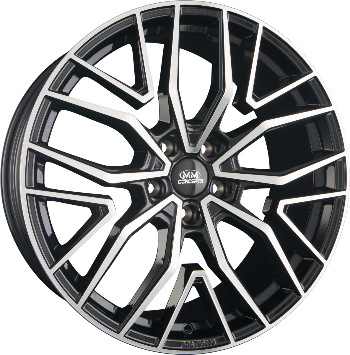 MM-Concepts MM09 Glossy Black Machined Alufelge 8.5x19 Zoll ET30 LK 5x112 ML72.6 – Bild 2