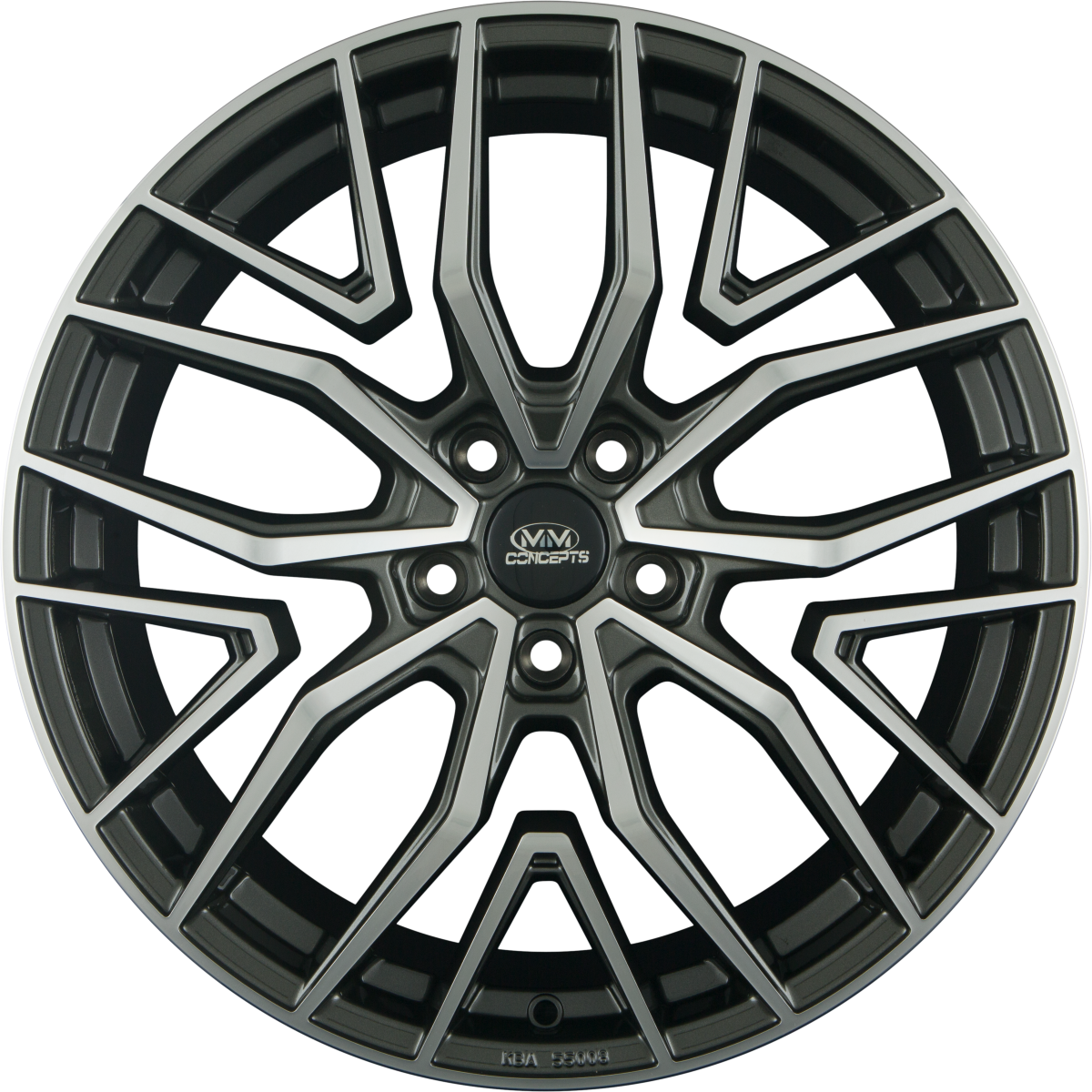 MM-Concepts MM09 Glossy Gunmetal Machined Alufelge 8.5x19 Zoll ET30 LK 5x112 ML72.6