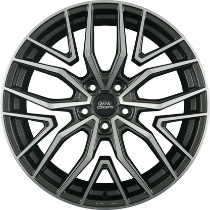 MM-Concepts MM09 Glossy Gunmetal Machined Alufelge 8.5x19 Zoll ET30 LK 5x112 ML72.6