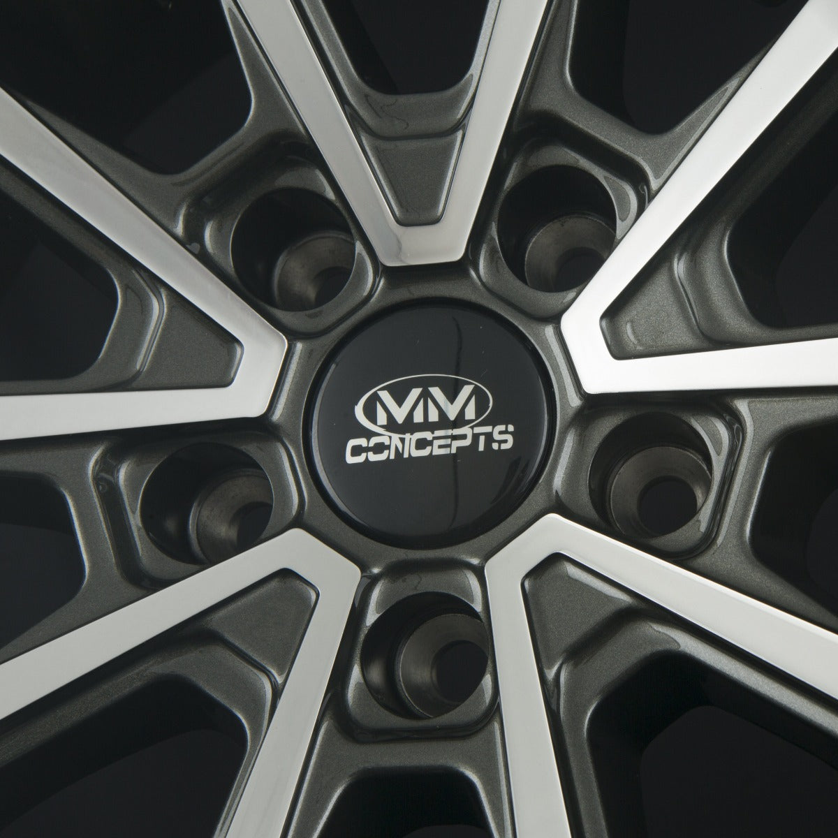 MM-Concepts MM09 Glossy Gunmetal Machined Alufelge 8.5x19 Zoll ET45 LK 5x112 ML72.6 – Bild 4