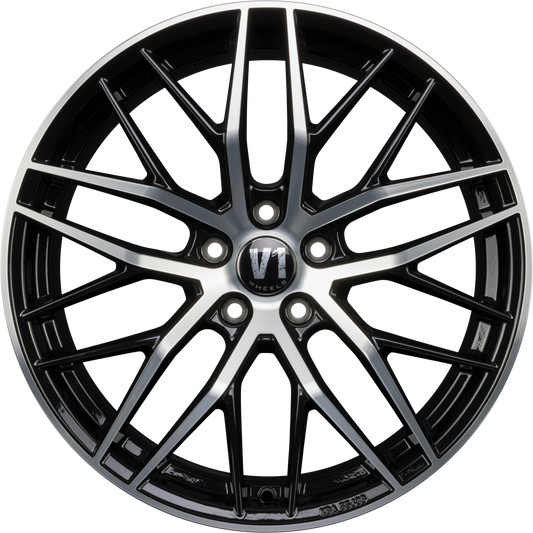 V1 Wheels DS2 Schwarz Hochglanzpoliert Alufelge 9x20 Zoll ET30 LK 5x112 ML66.6