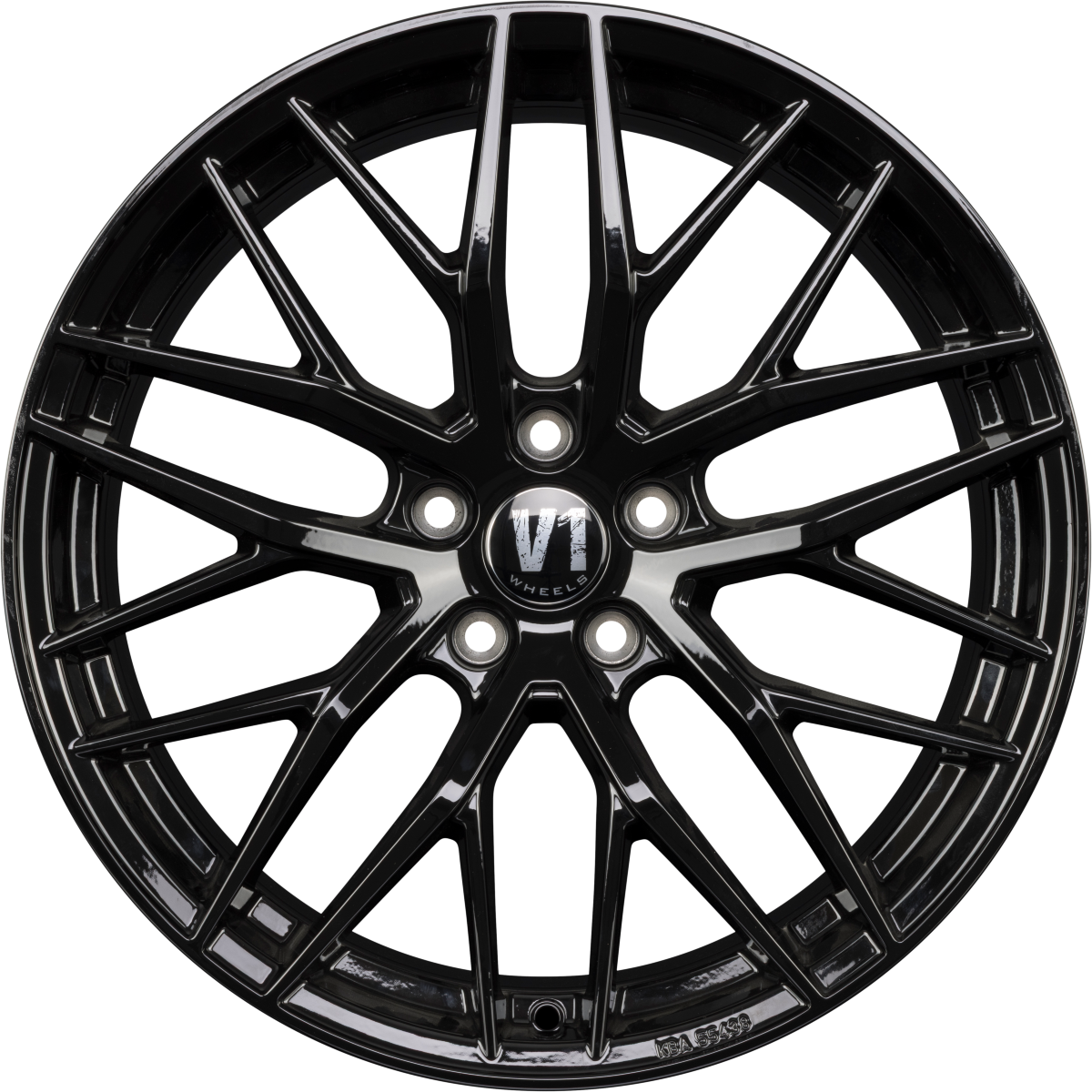 V1 Wheels DS2 Schwarz Glänzend Lackiert Alufelge 9x20 Zoll ET30 LK 5x112 ML66.6