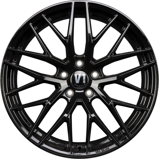 V1 Wheels DS2 Schwarz Glänzend Lackiert Alufelge 9x20 Zoll ET40 LK 5x112 ML66.6