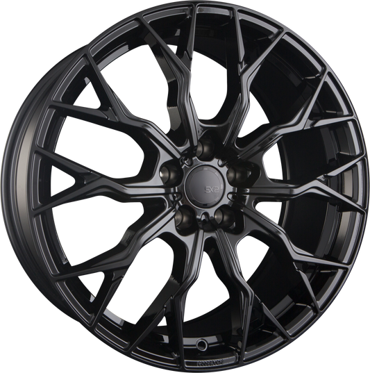 SX-Wheels SX2 Glossy Black Alufelge 8.5x19 Zoll ET30 LK 5x112 ML72.6 – Bild 2