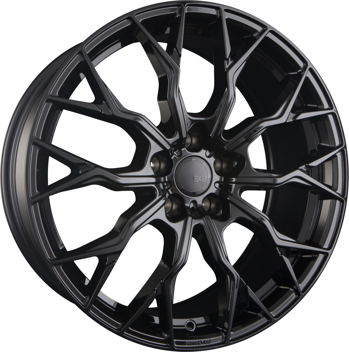 SX-Wheels SX2 Glossy Black Alufelge 8.5x19 Zoll ET45 LK 5x112 ML72.6 – Bild 2