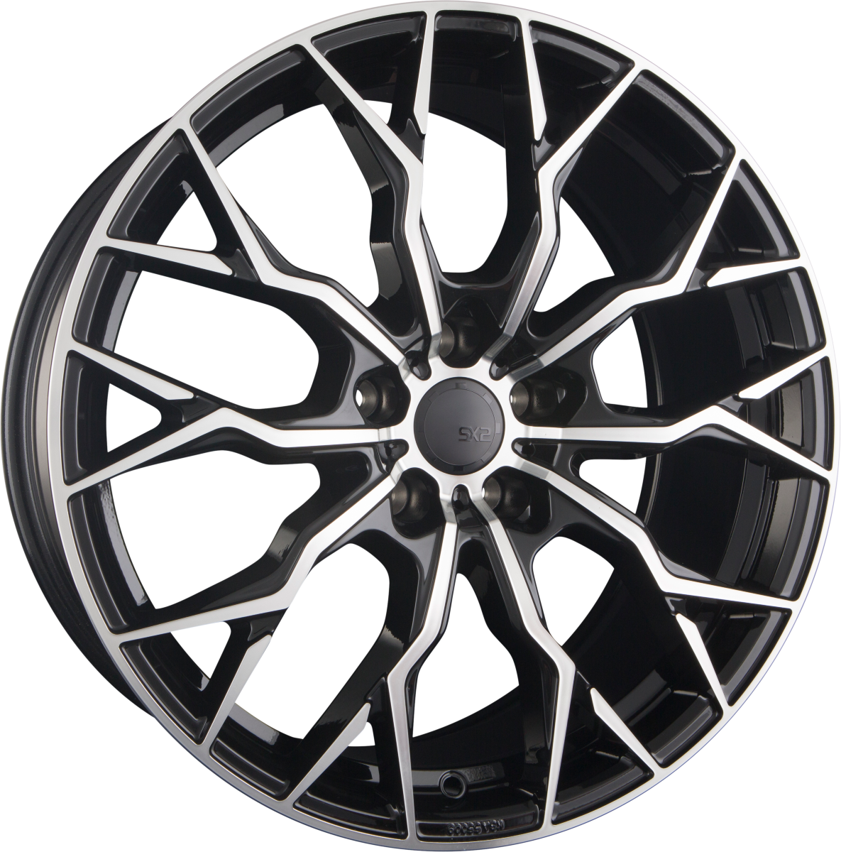 SX-Wheels SX2 Glossy Black Machined Alufelge 8.5x19 Zoll ET30 LK 5x112 ML72.6 – Bild 2