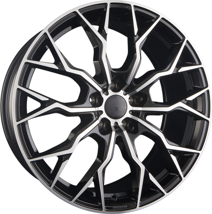 SX-Wheels SX2 Glossy Black Machined Alufelge 8.5x19 Zoll ET30 LK 5x112 ML72.6 – Bild 2
