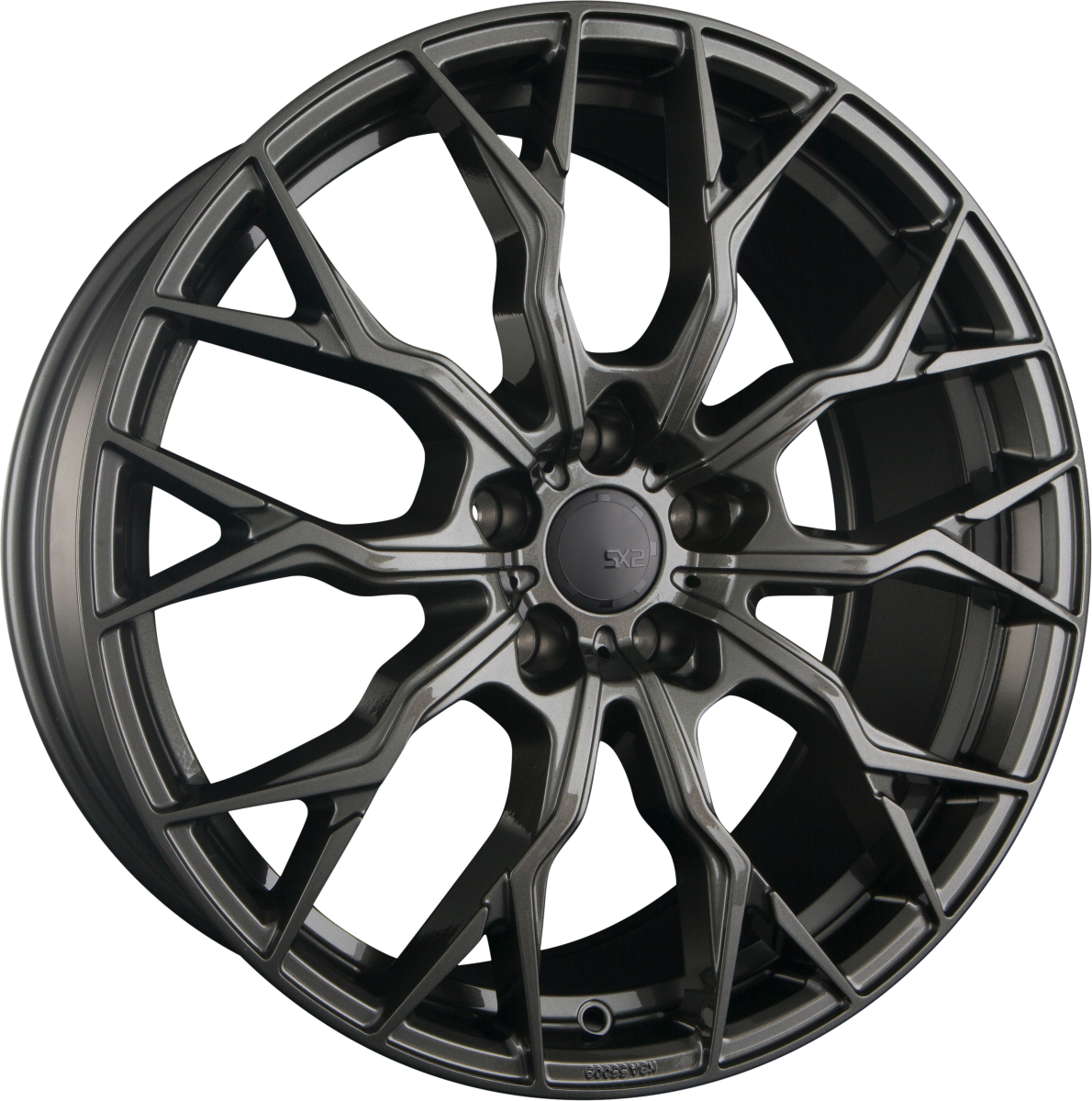 SX-Wheels SX2 Glossy Gunmetal Alufelge 8.5x19 Zoll ET35 LK 5x120 ML72.6 – Bild 2