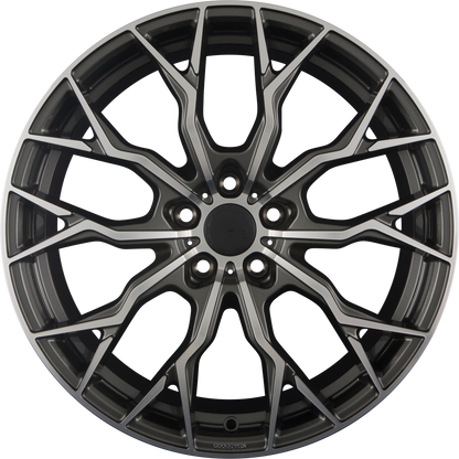 SX-Wheels SX2 Glossy Gunmetal Machined Alufelge 8.5x19 Zoll ET30 LK 5x112 ML72.6