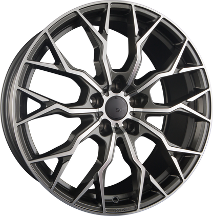 SX-Wheels SX2 Glossy Gunmetal Machined Alufelge 8.5x19 Zoll ET45 LK 5x112 ML72.6 – Bild 2