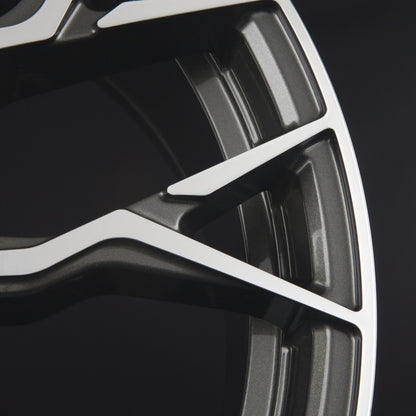 SX-Wheels SX2 Glossy Gunmetal Machined Alufelge 8.5x19 Zoll ET45 LK 5x112 ML72.6 – Bild 4