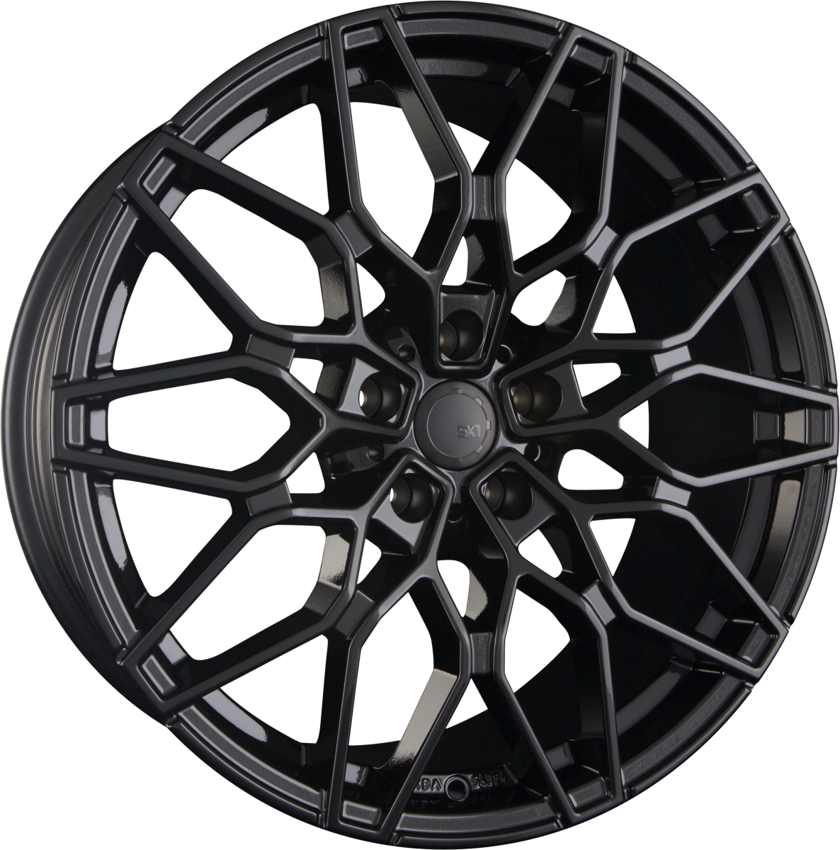 SX-Wheels SX1 Glossy Black (GB) Alufelge 8.5x19 Zoll ET45 LK 5x112 ML72.6 – Bild 2
