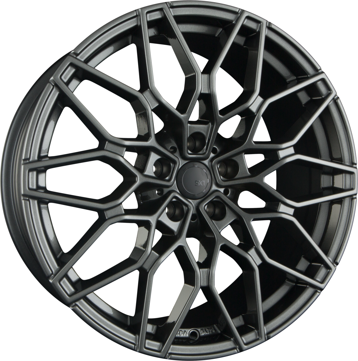 SX-Wheels SX1 Glossy Gunmetal (GG) Alufelge 8.5x19 Zoll ET30 LK 5x112 ML72.6 – Bild 2