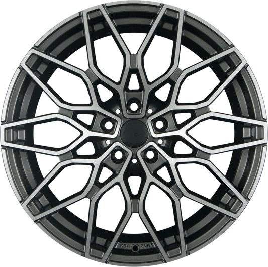 SX-Wheels SX1 Glossy Gunmetal Machined (GGM) Alufelge 8.5x19 Zoll ET35 LK 5x120 ML72.6