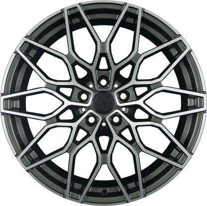 SX-Wheels SX1 Glossy Gunmetal Machined (GGM) Alufelge 8.5x19 Zoll ET35 LK 5x120 ML72.6