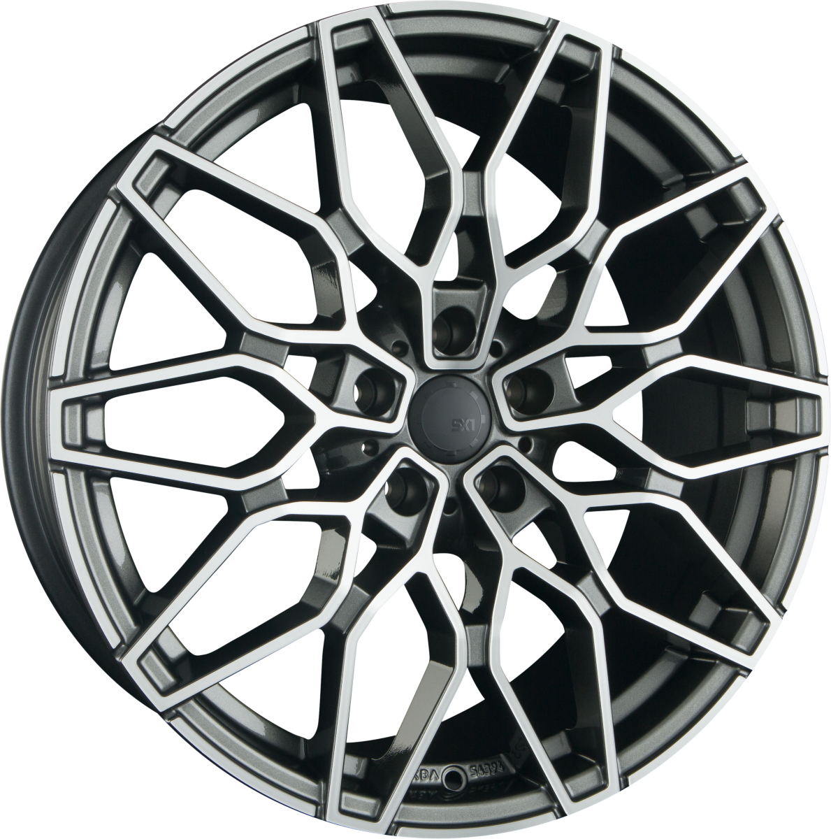 SX-Wheels SX1 Glossy Gunmetal Machined (GGM) Alufelge 8.5x19 Zoll ET35 LK 5x120 ML72.6 – Bild 2