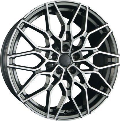 SX-Wheels SX1 Glossy Gunmetal Machined (GGM) Alufelge 8.5x19 Zoll ET35 LK 5x120 ML72.6 – Bild 2