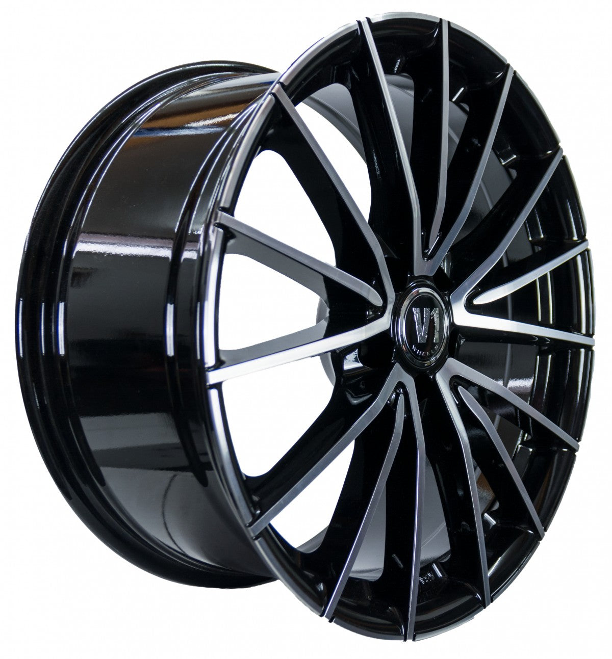 V1 Wheels V2 schwarz hochglanzpoliert Alufelge – Bild 3