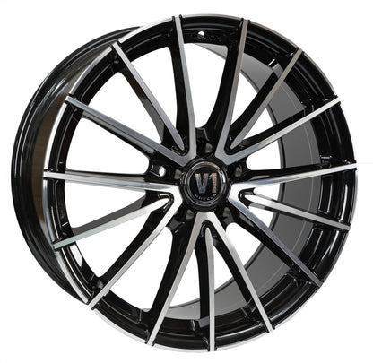 V1 Wheels V2 schwarz hochglanzpoliert Alufelge