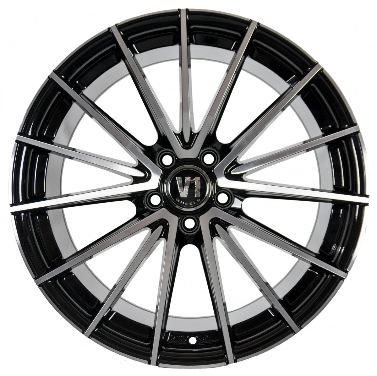 V1 Wheels V2 schwarz hochglanzpoliert Alufelge – Bild 2