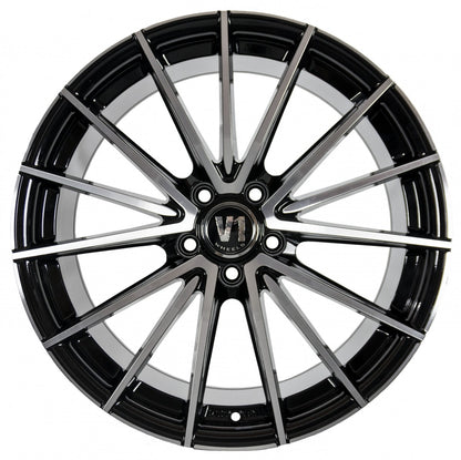 V1 Wheels V2 schwarz hochglanzpoliert Alufelge – Bild 2