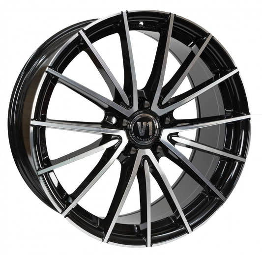 V1 Wheels V2 schwarz hochglanzpoliert Alufelge