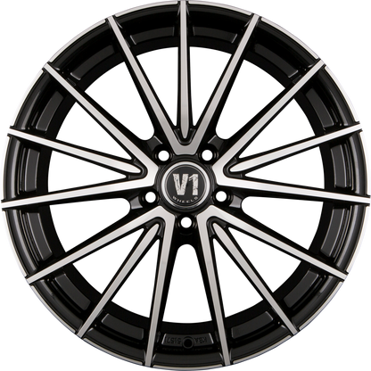 V1 Wheels V2 schwarz hochglanzpoliert Alufelge 8.5x19 Zoll ET35 LK 5x120 ML72.6 – Bild 4