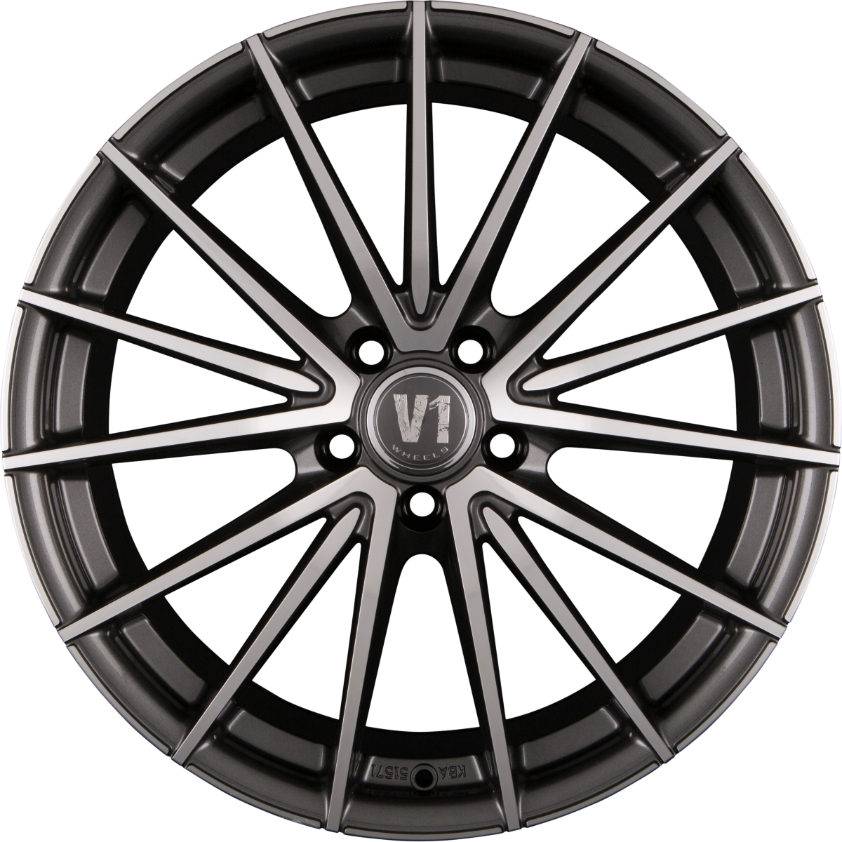 V1 Wheels V2 Daytona Grau Poliert DGP+ Alufelge 8.5x19 Zoll ET35 LK 5x120 ML72.6