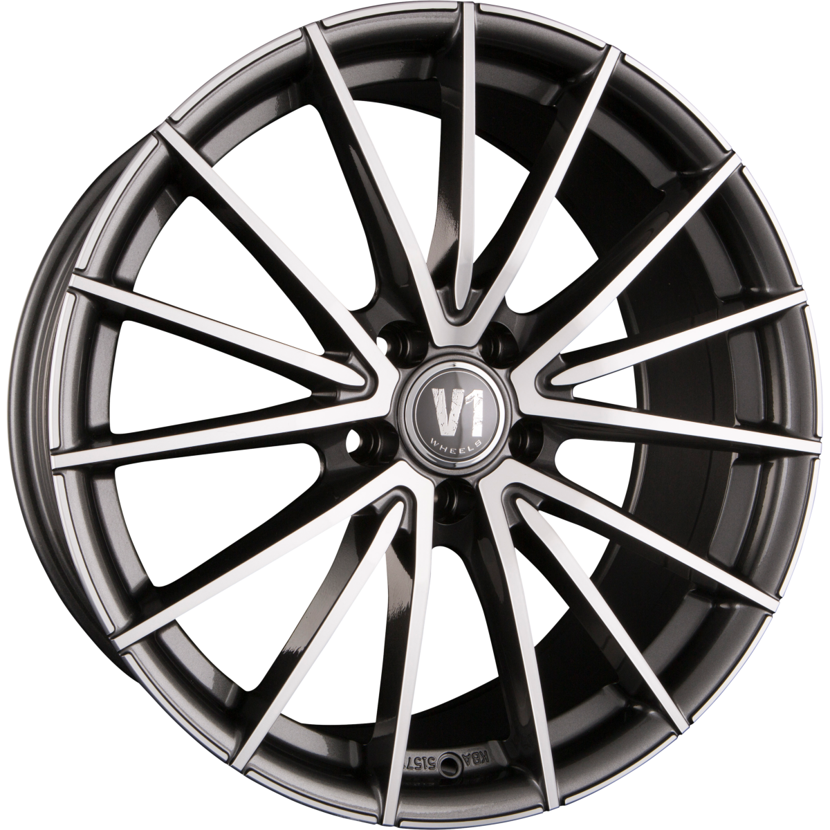V1 Wheels V2 Daytona Grau Poliert DGP+ Alufelge 8.5x19 Zoll ET35 LK 5x120 ML72.6 – Bild 2