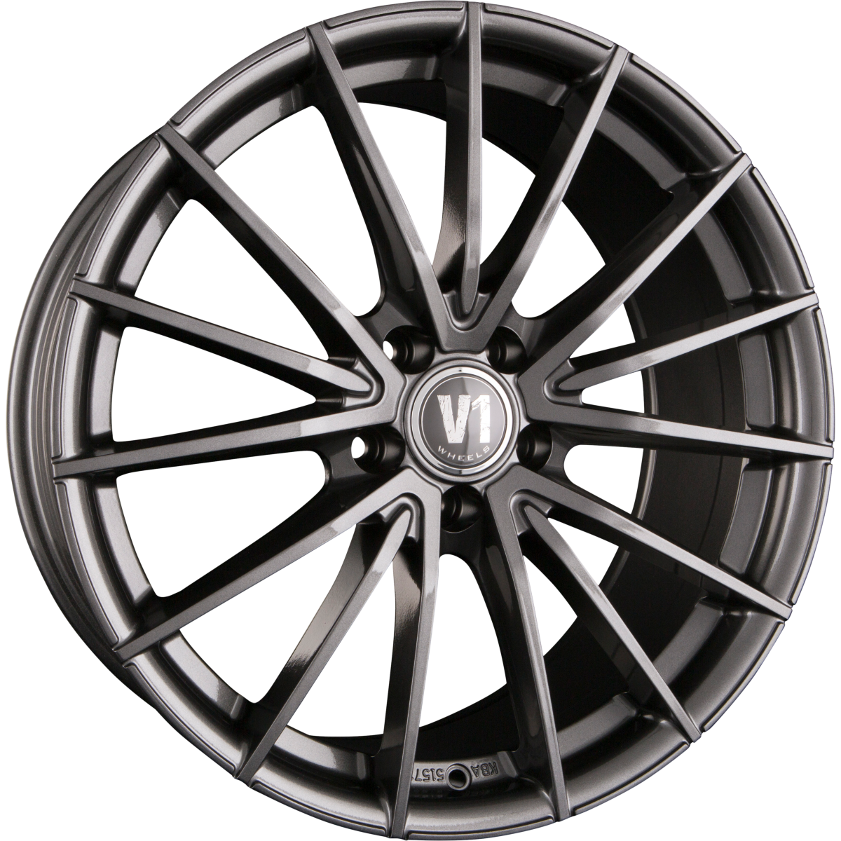 V1 Wheels V2 Daytona Grau DG+ Alufelge 8x18 Zoll ET45 LK 5x112 ML66.6 – Bild 2