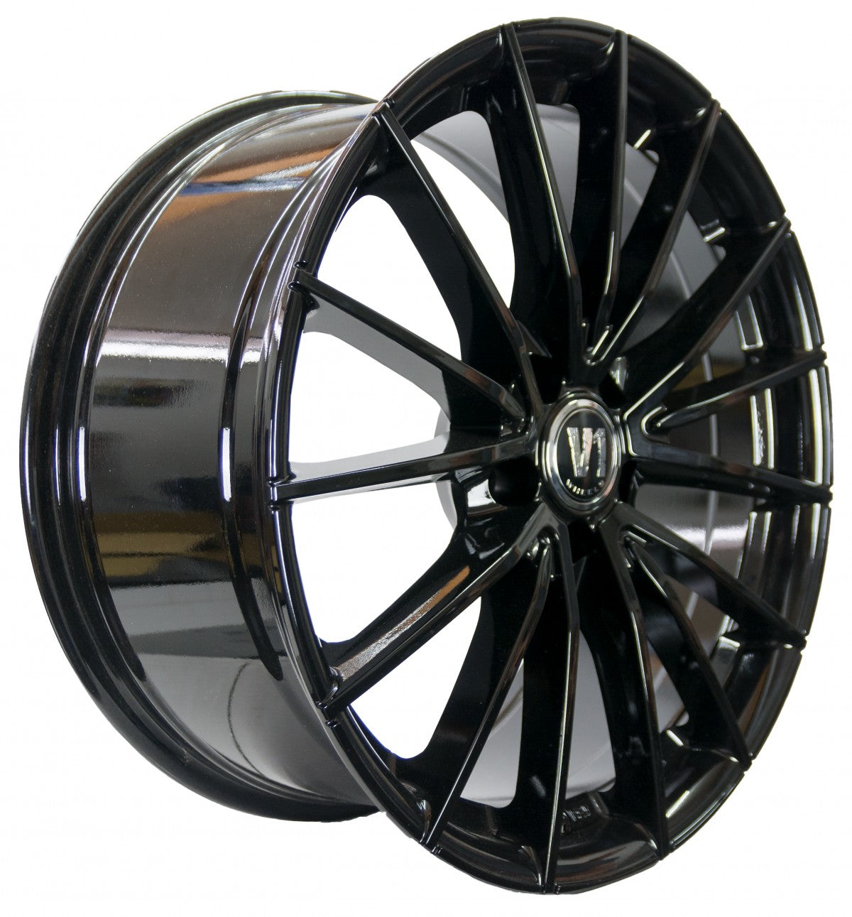 V1 Wheels V2 schwarz glänzend lackiert Alufelge – Bild 3