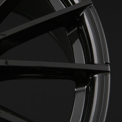 V1 Wheels V2 schwarz glänzend lackiert Alufelge 8x18 Zoll ET35 LK 5x112 ML66.6 – Bild 8