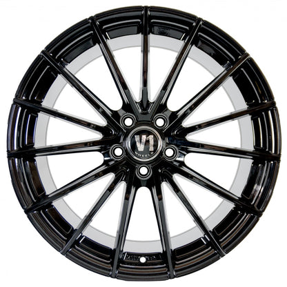 V1 Wheels V2 schwarz glänzend lackiert Alufelge – Bild 2