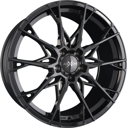 Axxion X1 schwarz glänzend lackiert Alufelge 8.5x19 Zoll ET35 LK 5x112 ML72.6 – Bild 2