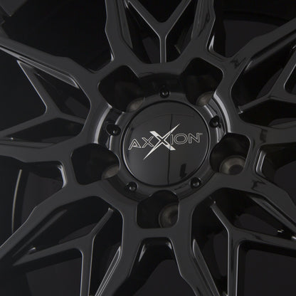 Axxion X1 schwarz glänzend lackiert Alufelge 8.5x19 Zoll ET35 LK 5x112 ML72.6 – Bild 4