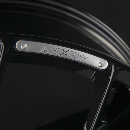Axxion X1 schwarz glänzend lackiert Alufelge 8.5x19 Zoll ET35 LK 5x112 ML72.6 – Bild 5