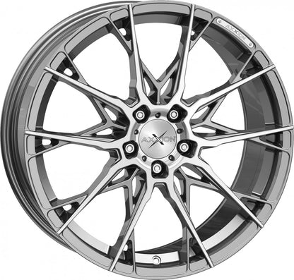 Axxion X1 daytona grau hochglanzpoliert Alufelge 8.5x19 Zoll ET45 LK 5x112 ML72.6
