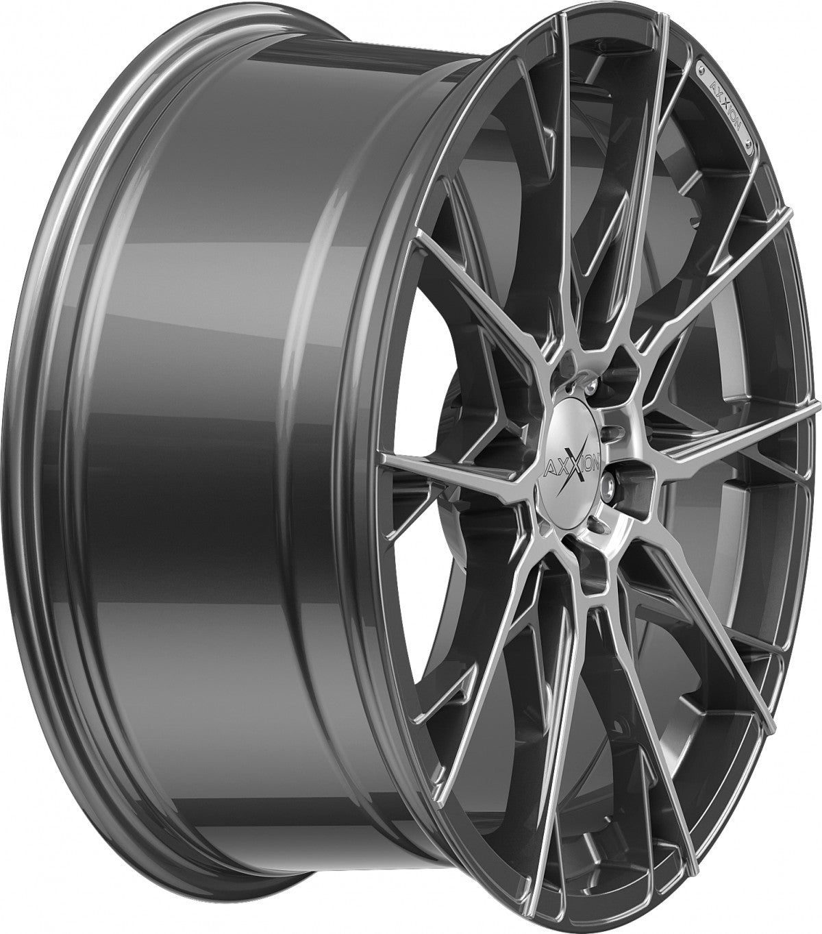 Axxion X1 daytona grau hochglanzpoliert Alufelge 8.5x19 Zoll ET45 LK 5x112 ML72.6 – Bild 5