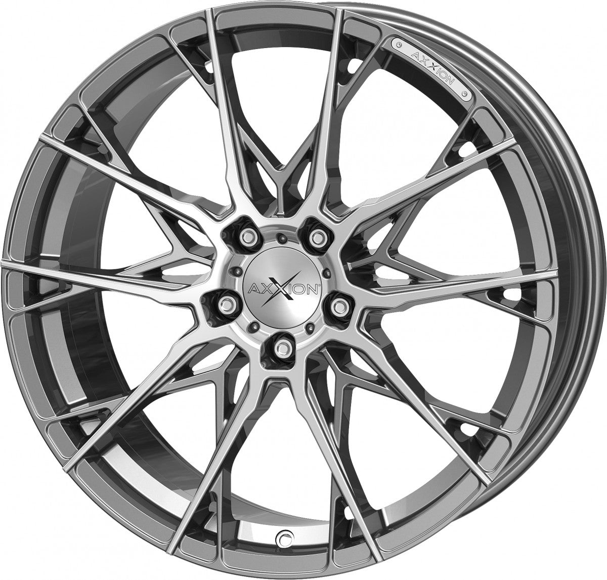 Axxion X1 daytona grau hochglanzpoliert Alufelge 8.5x19 Zoll ET45 LK 5x112 ML72.6 – Bild 7