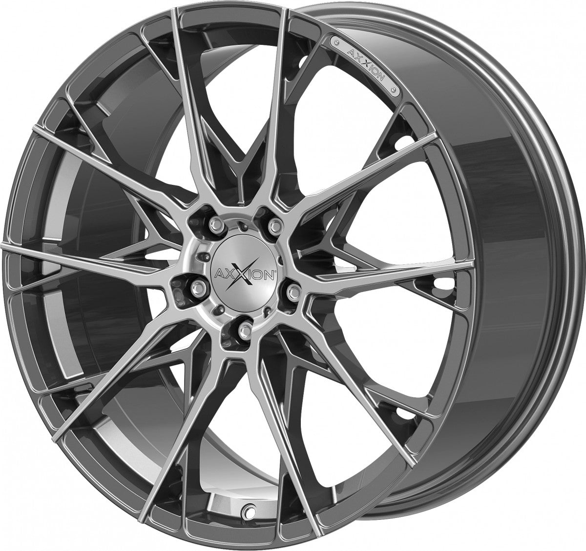 Axxion X1 daytona grau hochglanzpoliert Alufelge 8.5x19 Zoll ET45 LK 5x112 ML72.6 – Bild 8