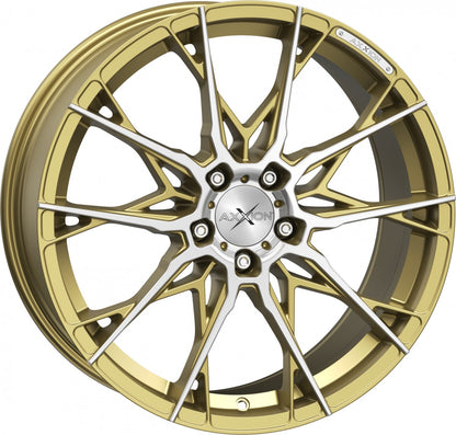 Axxion X1 gold matt poliert Alufelge 8.5x19 Zoll ET35 LK 5x112 ML72.6