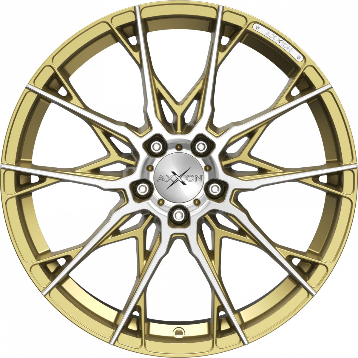Axxion X1 gold matt poliert Alufelge 8.5x19 Zoll ET35 LK 5x112 ML72.6 – Bild 2